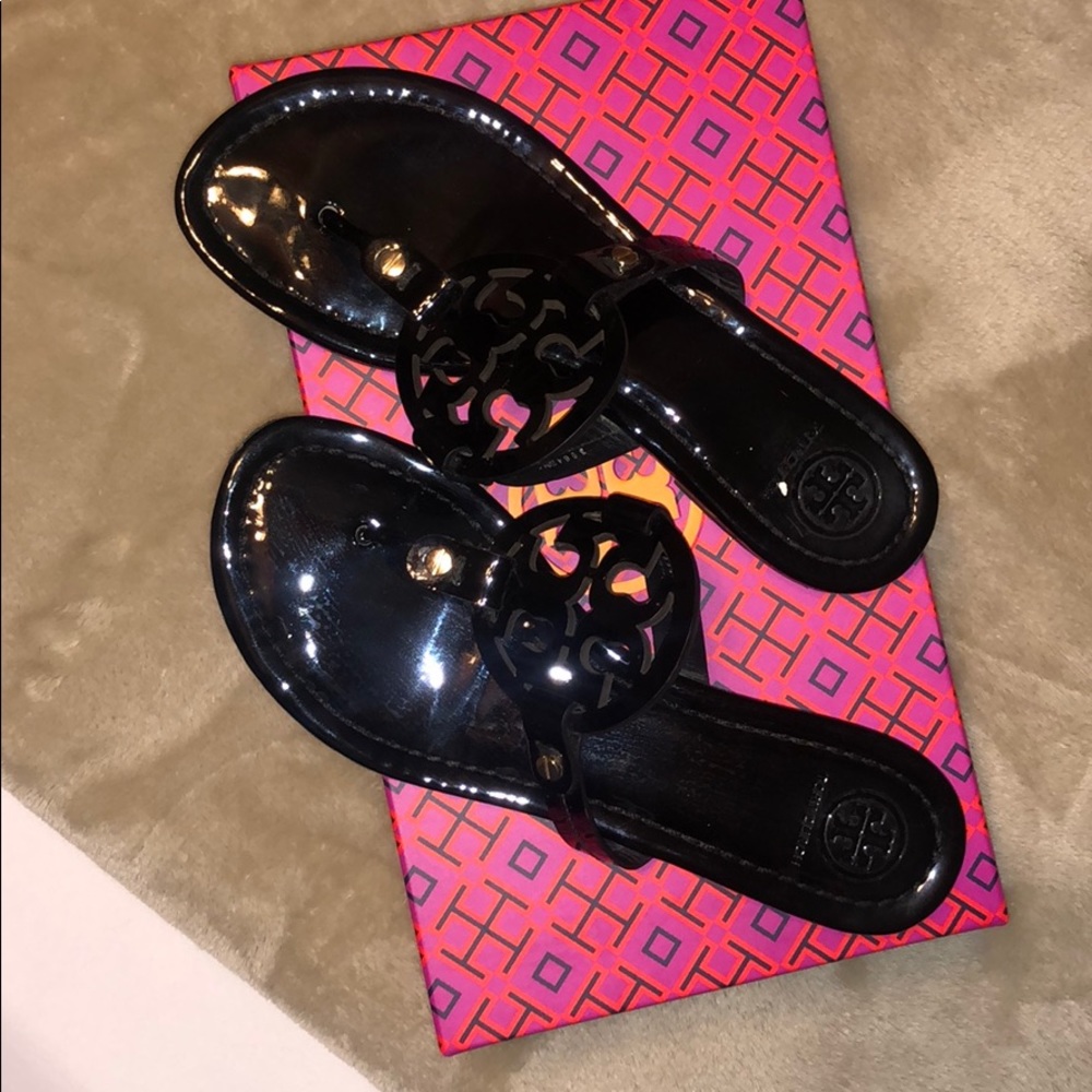 Black Tory Burch Miller Sandals